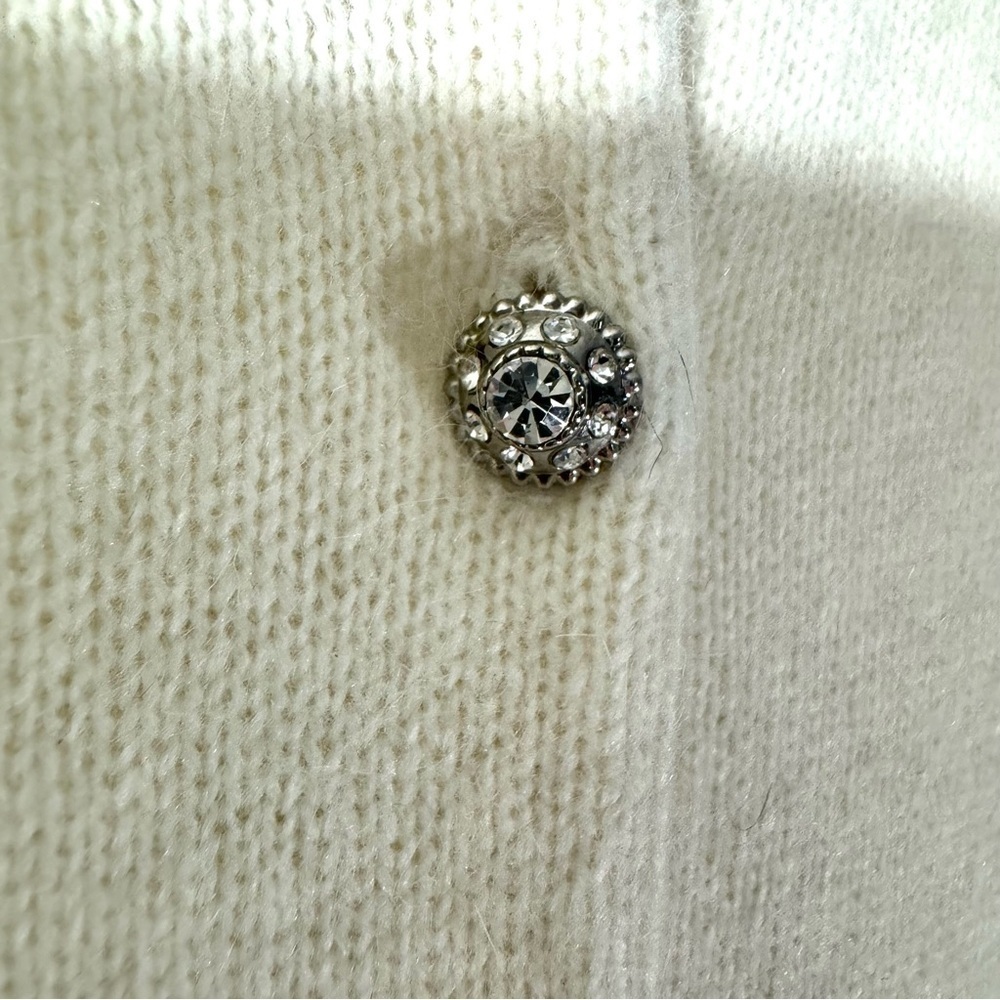 Express Angora Wool Blend Rhinestone Button Cardigan - Picture 8 of 10